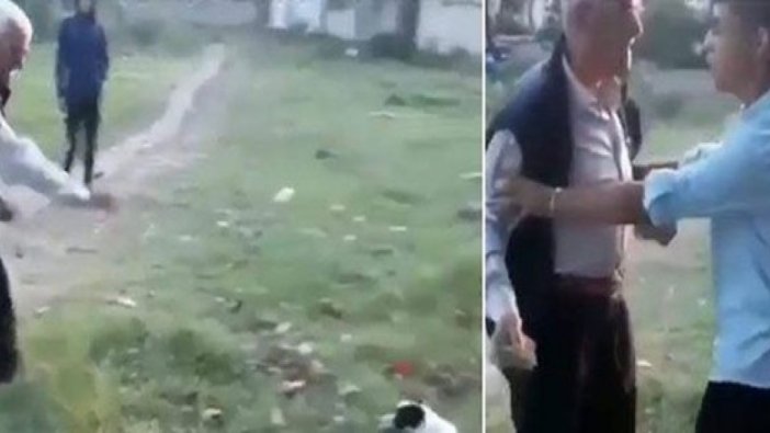 Köpeğe eziyet eden adama çocuklar böyle engel oldu!