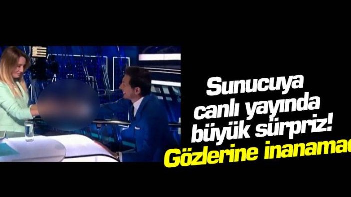 Sunucuya canlı yayında büyük sürpriz! Gözlerine inanamadı