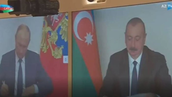 Putin ile Aliyev imzaları attı