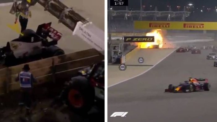 F1 aracı ortadan ikiye bölündü!