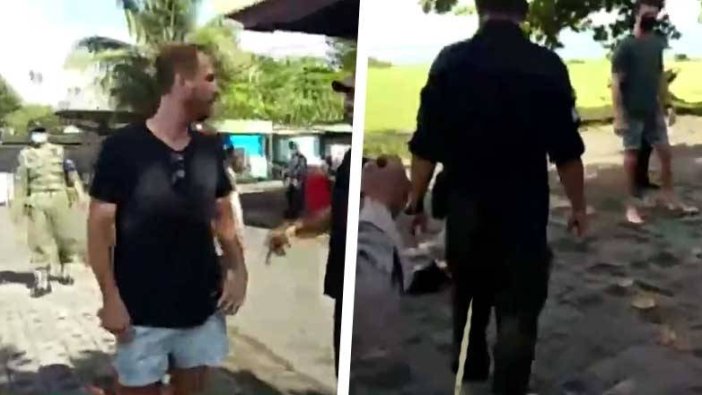 Bali'de maske takmayan turistlere polislerden ilginç ceza