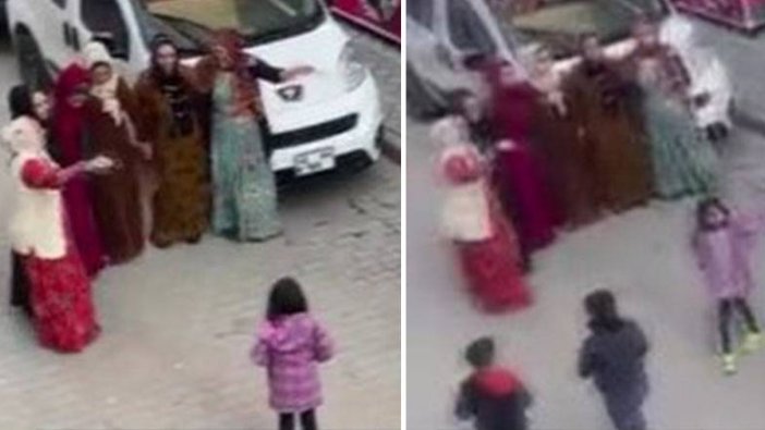 Halay çekip mendil yerine maske kullandılar!