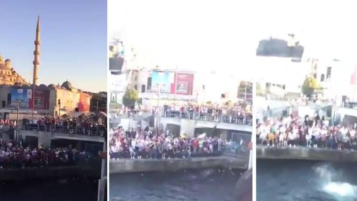 Yüzlerce Suriyeli Eminönü'nde yarışma düzenledi