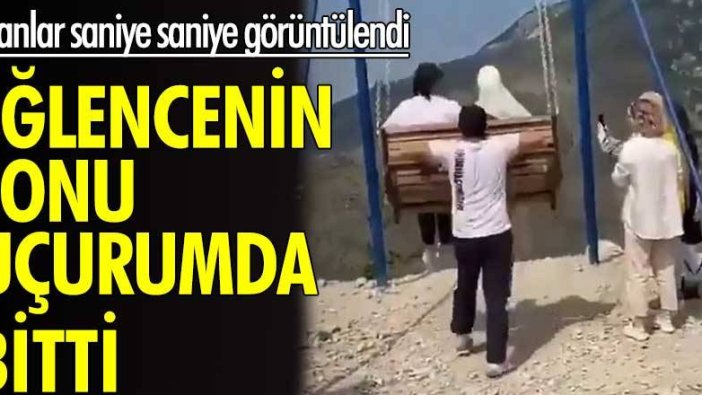 Eğlencenin sonu uçurumda bitti... O anlar saniye saniye görüntülendi