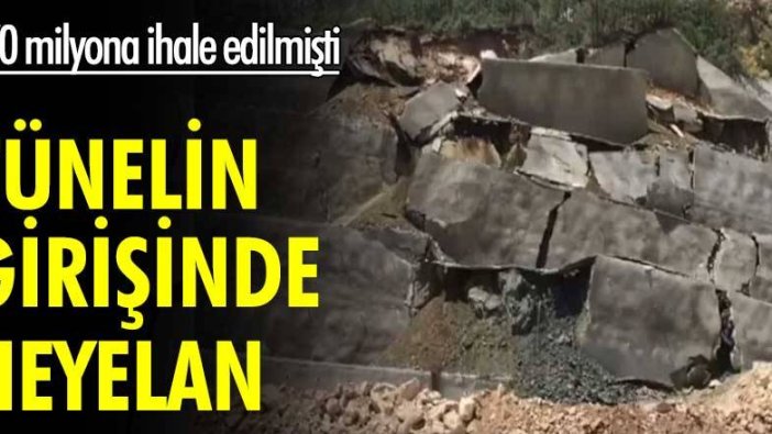 Tünelin girişinde heyelan! 670 milyona ihale edilmişti...