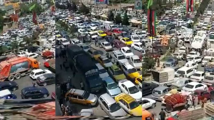 Kabil’de Taliban'dan kaçış trafiği! Yollar kilitlendi