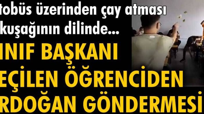 Cumhurbaşkanı Recep Tayyip Erdoğan'ın otobüs üzerinden çay atması Z kuşağının diline düştü