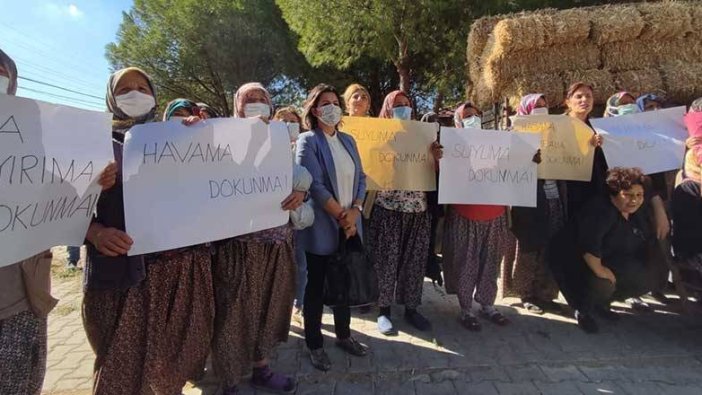 Bergama Alibeyli Köylüsünden ÇED toplantısına protesto