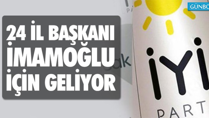 İYİ Partili 24 İl Başkanı İmamoğlu için geliyor