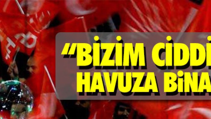 CHP: “Bizim ciddiye almadığımız havuza Binali Yıldırım daldı”