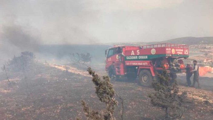 İzmir Çeşme'de orman yangını