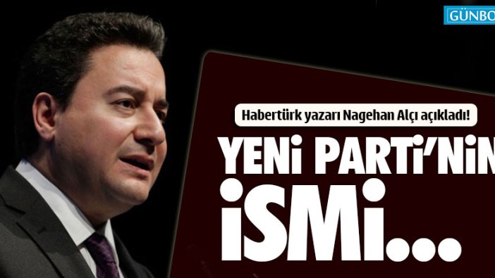 Nagehan Alçı yeni partinin ismini açıkladı!