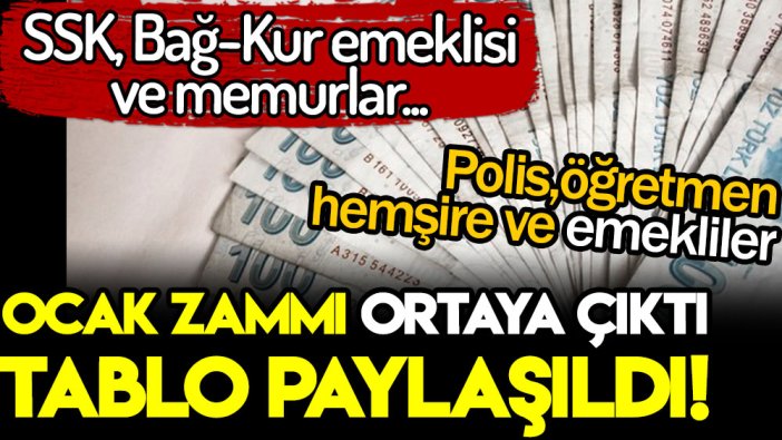 SSK, Bağ-Kur emeklisi ve memurlara gelecek zam hesaplandı: İşte meslek meslek yeni maaş tablosu