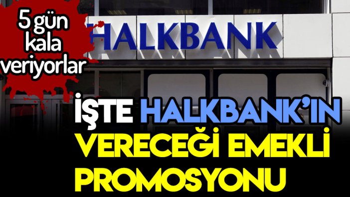 Halkbank'tan her emekliye promosyon! İşte verecekleri ücret