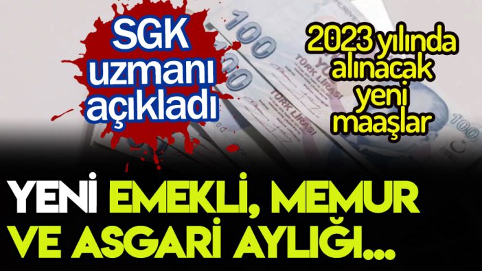 SGK uzmanı açıkladı: İşte 2023 yılında alınacak zamlı emekli, memur ve asgari aylıkları