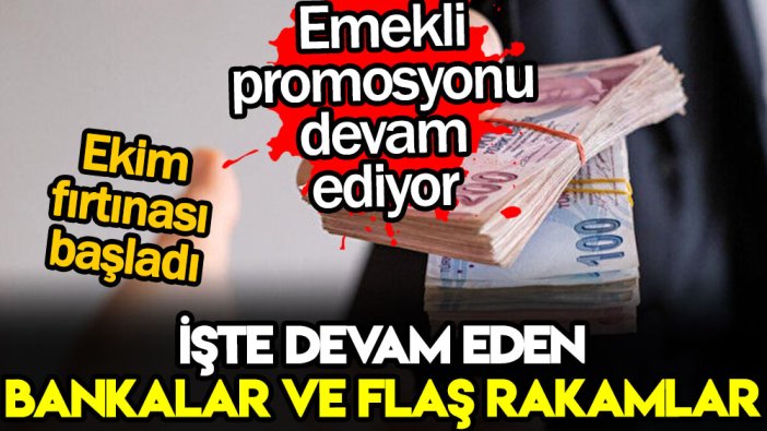 Emekli promosyonunda ekim fırtınası: İşte flaş rakamlarla devam eden bankalar