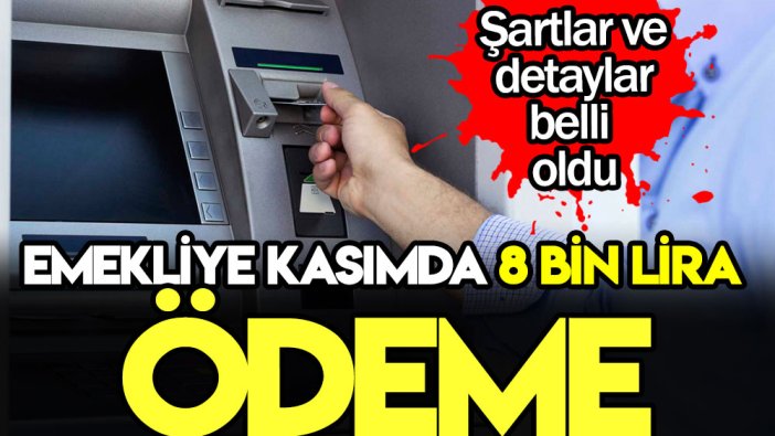 Emekliye kasım ayında maaşına ek 8 bin lira ödeme: İşte şartlar ve detaylar