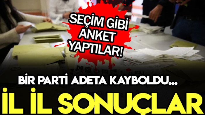 Seçim gibi anket: İşte il il alınan oy oranları! Bir parti adeta kayboldu