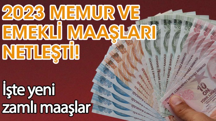 2023 memur ve emekli maaşları netleşti! İşte yeni zamlı maaşlar