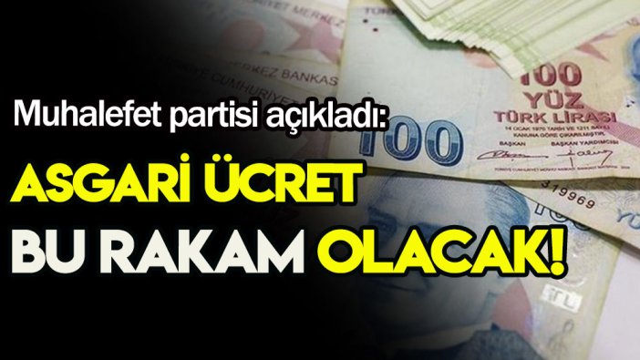 Muhalefet partisi çalışana vereceği asgari ücreti açıkladı