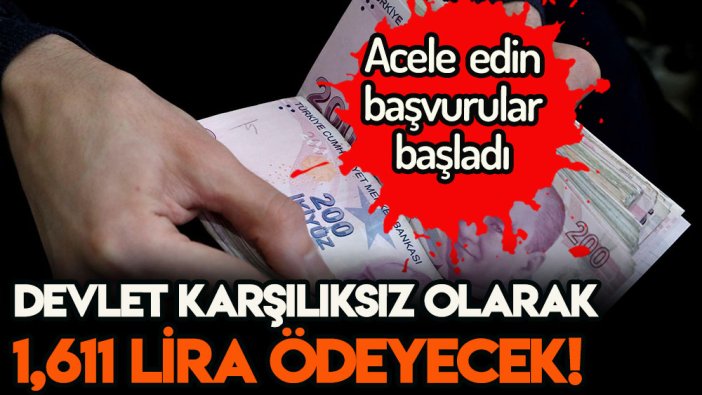 Acele edin! Geri ödemesiz para yardımı için başvuru ekranı açıldı...