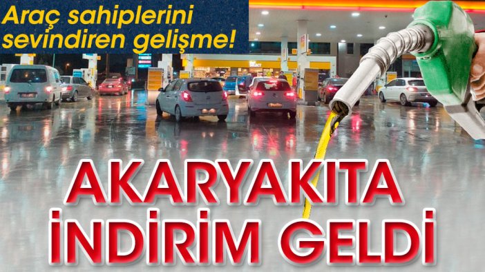 Araç sahiplerini sevindiren gelişme! Akaryakıta indirim geldi