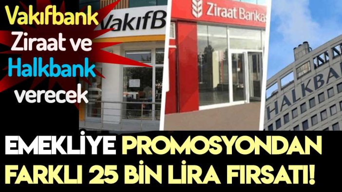 Emekliye promosyondan farklı 25 bin lira fırsatı! Ziraat, Halkbank ve Vakıfbank dağıtacak