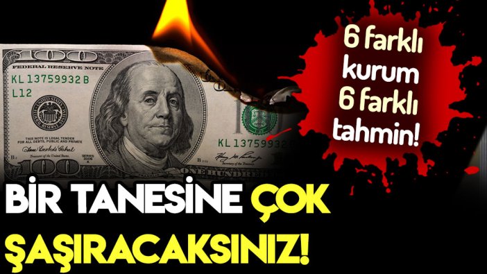 Dolar için 6 farklı kurumdan dolar tahmini: Bir tanesi bomba...