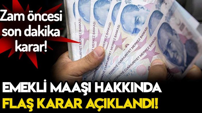 Son dakika... Tüm emeklileri ilgilendiren maaş kararı açıklandı