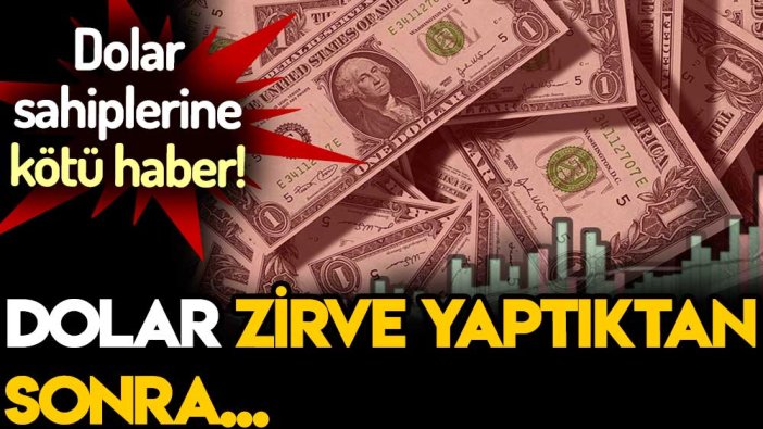 Dolar sahiplerine kötü haber: Zirve yaptıktan sonra...