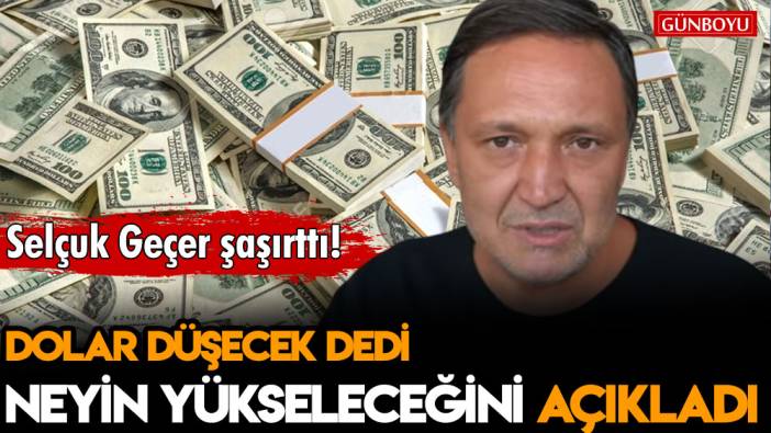 Selçuk Geçer'den beklenmedik açıklama: Dolar düşecek dedi, neyin yükseleceğini açıkladı