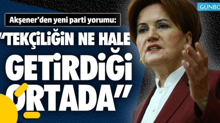 Akşener: "Tekçiliğin ne hale getirdiği ortada!"