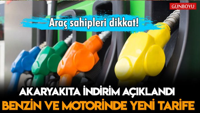 Akaryakıta gelen indirim sonrası pompa fiyatları belli oldu... İşte benzin ve motorinde yeni fiyatlar