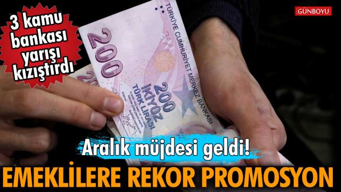 Aralık müjdesi geldi! 3 kamu bankasından emeklilere rekor promosyon