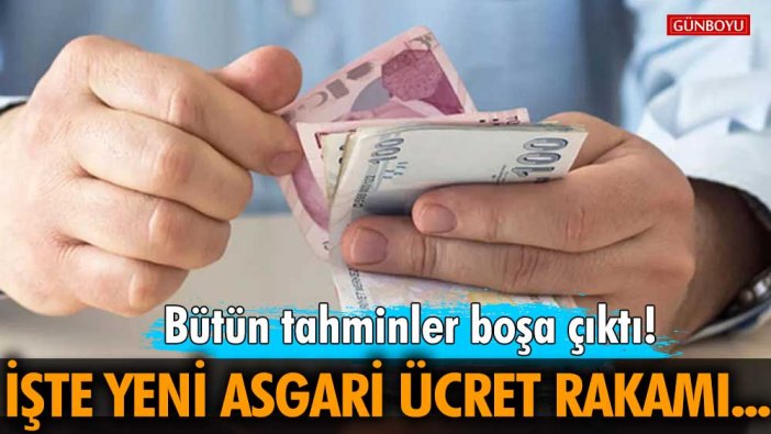Bütün tahminler boşa çıktı! İşte 2023 yeni asgari ücret rakamı...