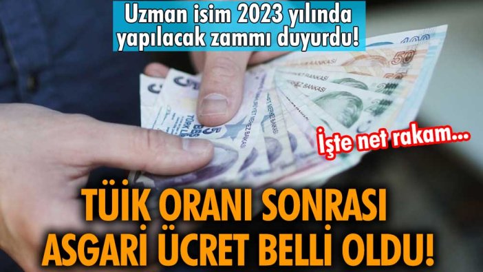 TÜİK'in enflasyon oranı sonrası asgari ücret belli oldu! Uzman isim 2023 yılında yapılacak zammı duyurdu! İşte net rakam...