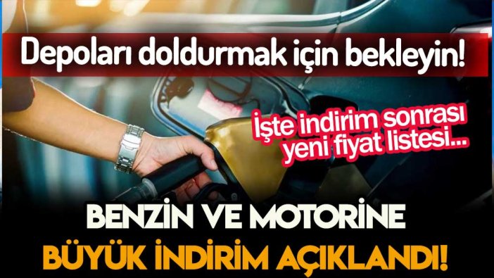 Depoları doldurmak için bekleyin! Benzin ve motorine büyük indirim açıklandı... İşte yeni fiyat tablosu