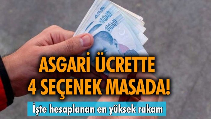 Asgari ücrette 4 seçenek masada! İşte hesaplanan en yüksek rakam