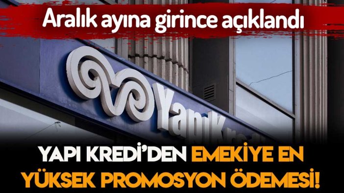 Yapı Kredi'den emekliye sürpriz... Aralıkta yeni promosyon geldi: İşte rekor ücret ve son tarih