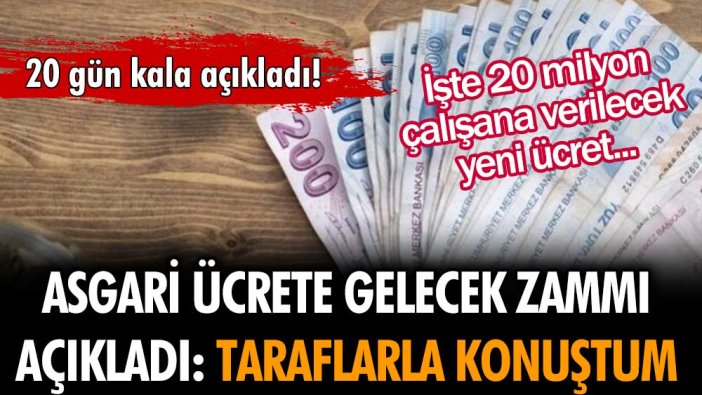 Son dakika... Taraflarla konuştum dedi, yeni asgari ücreti açıkladı! İşte 2023 maaşı
