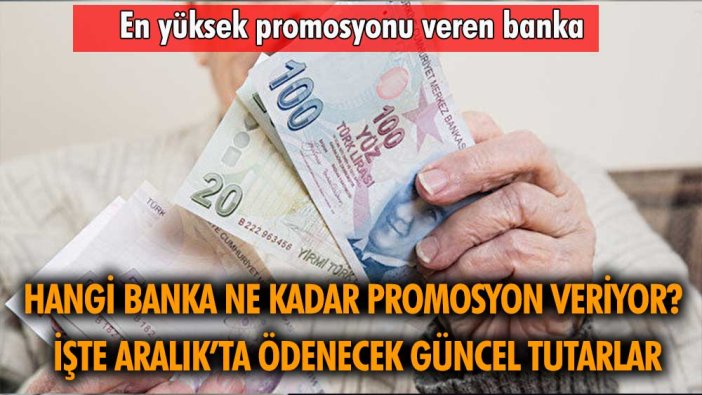 En yüksek promosyonu hangi banka veriyor? İşte aralık ayında bankaların emeklilere verdiği promosyon ücretleri