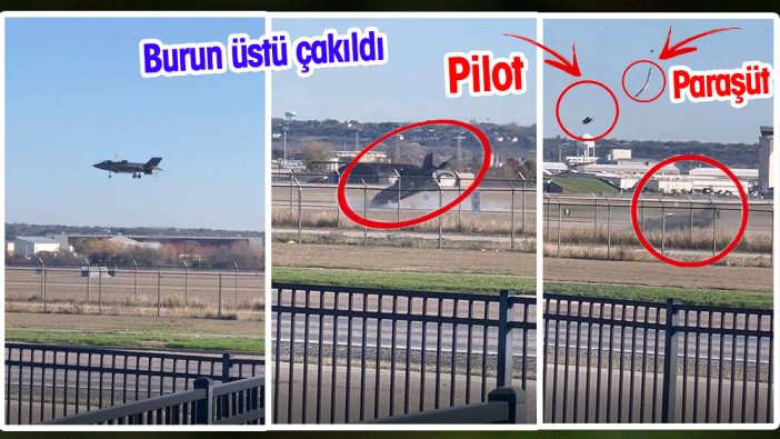 F-35 savaş uçağı iniş sırasında böyle düştü