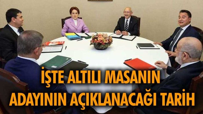 CHP'li isim açıkladı: Altılı masanın adayının açıklanacağı tarih belli oldu