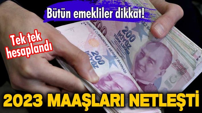 SSK, Bağ-Kur ve bütün emekliler dikkat! Tek tek hesaplandı! 2023 emekli maaşları netleşti