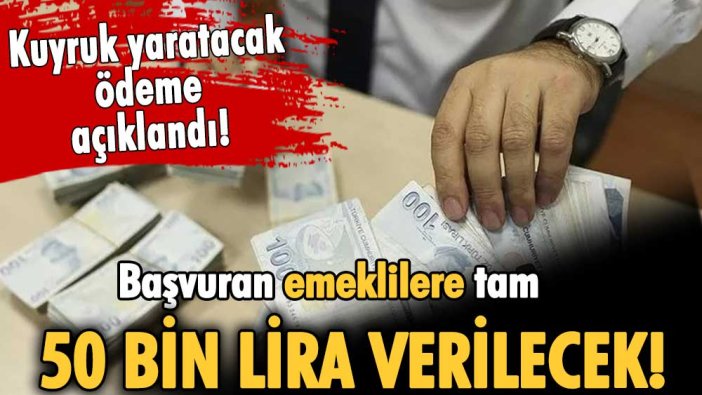 Emekliler için kuyruk oluşturacak kampanya başladı: Başvuran emekliye tam 50 bin lira verilecek!