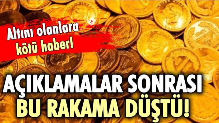 Altını olanlara kötü haber: Açıklamalar sonrası hızlı düştü