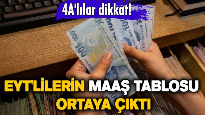 Milyonları ilgilendiriyor! 4A'lılar dikkat! EYT'lilerin maaş tablosu ortaya çıktı