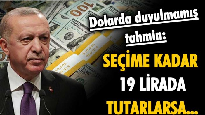 Dolar için daha önce duyulmamış tahmin: Seçime kadar doları 19 lirada tutarlarsa...