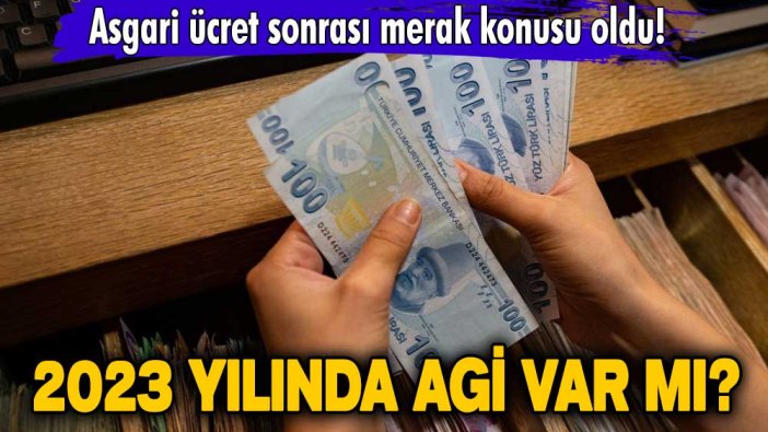 Asgari ücret sonrası merak konusu oldu! 2023 yılında AGİ var mı?