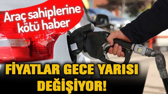 Araç sahiplerini üzen haber gece yarısı geldi! İşte yarın gelecek akaryakıt zammı